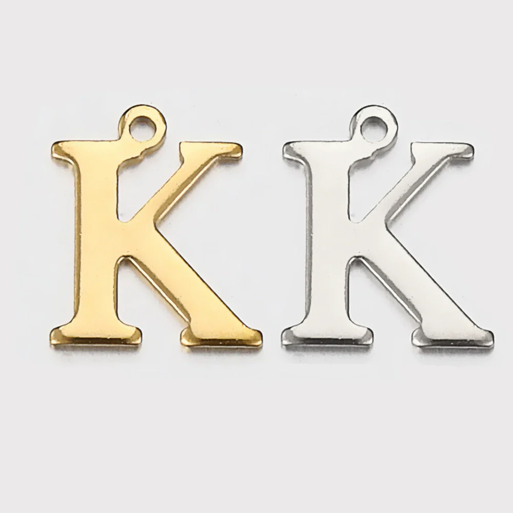 Stainless Steel English Letter Pendant Electroplated Gold Necklace Accessories - Image 16