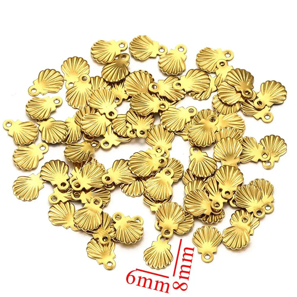 Stainless Steel Fan Shell Pendant Handmade Jewelry With 18K Gold Plated And Electroplating Treatment - Image 9