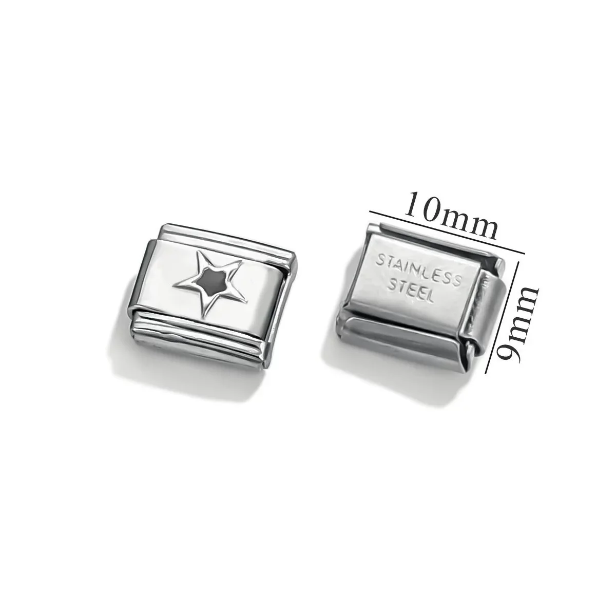Stainless Steel Fashion Geometric Square Hook Heartshaped Elastic Diy Bracelet With Glow Module And Granular Accessories Electroplated - Image 11