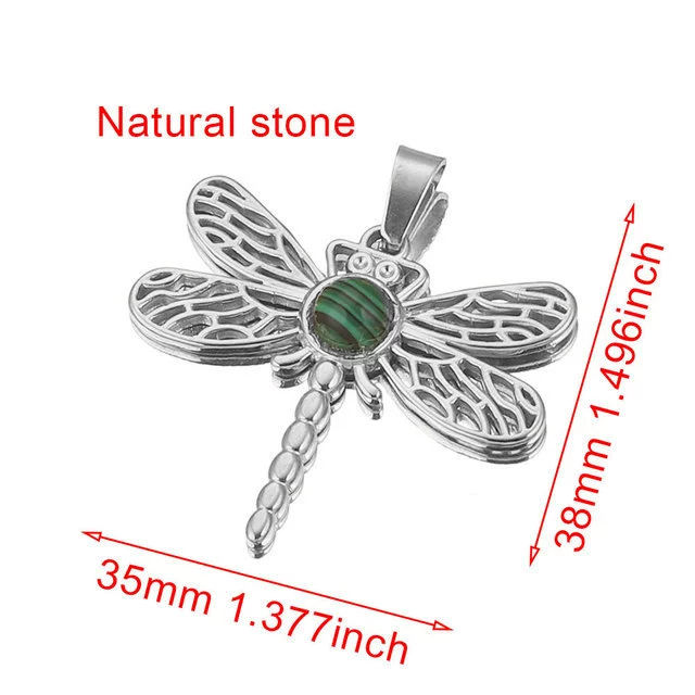Stainless Steel Fish Pattern Dragonfly Pendant Jewelry Making Supplies With Electroplating 18K Treatment - Image 15
