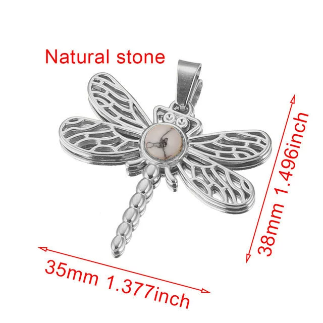 Stainless Steel Fish Pattern Dragonfly Pendant Jewelry Making Supplies With Electroplating 18K Treatment - Image 16