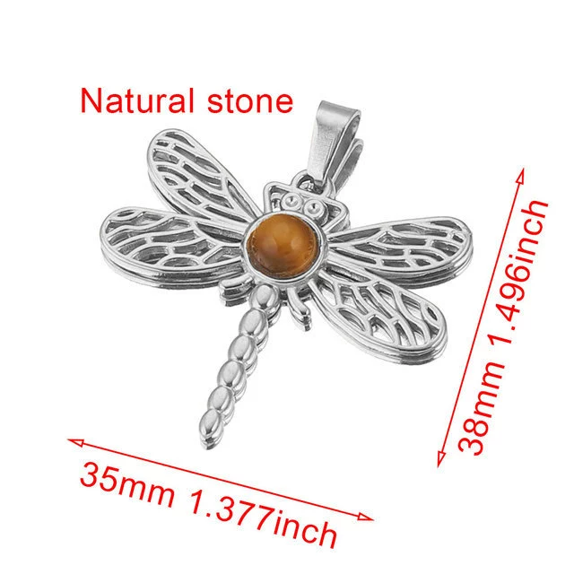 Stainless Steel Fish Pattern Dragonfly Pendant Jewelry Making Supplies With Electroplating 18K Treatment - Image 22