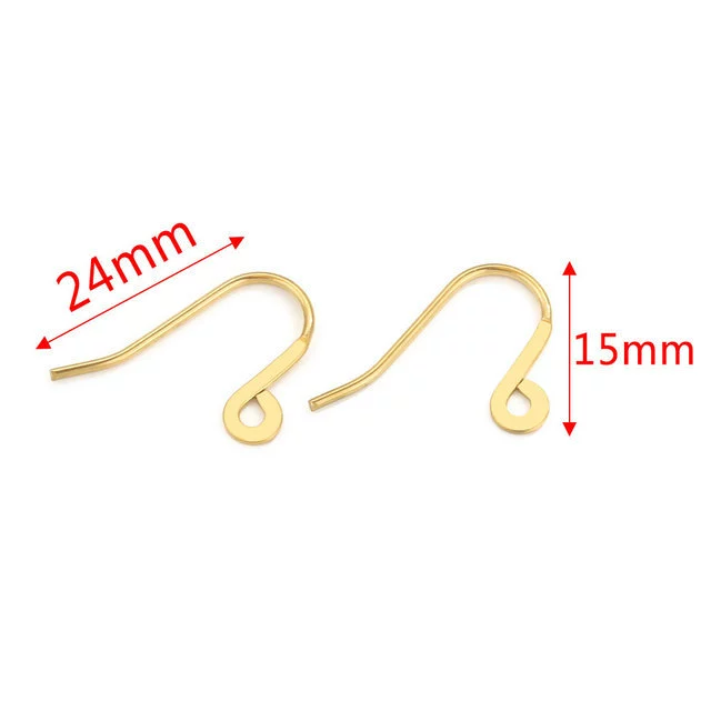 Stainless Steel Fish Pattern Electroplated Earrings Hook Jewelry Making Supplies - Image 8