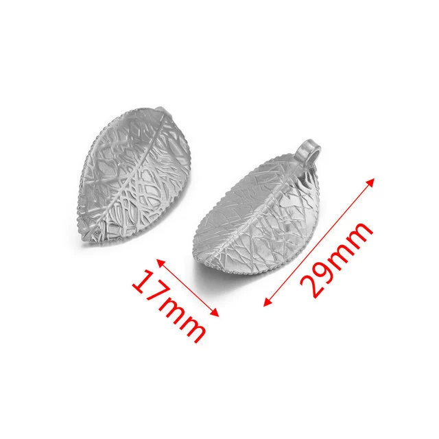 Stainless Steel Fish Pattern Leaf Earrings And Necklace Jewelry Accessories Diy Handmade With 18K Electroplating - Image 9