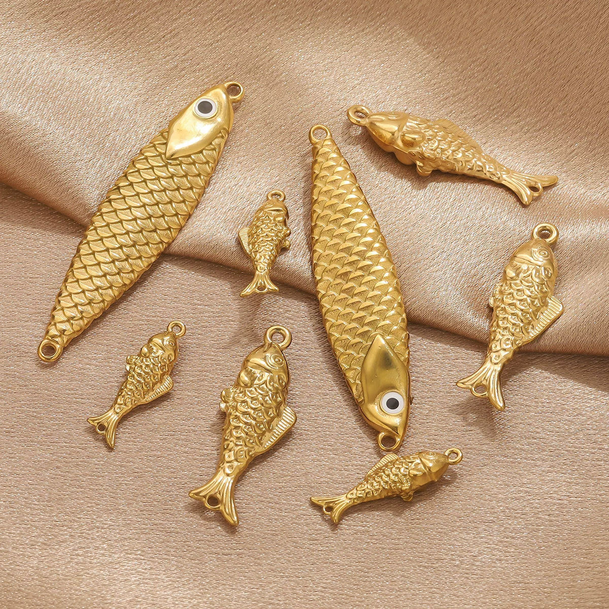 Stainless Steel Fish Shaped Koi Pendant Handmade Jewelry Accessory Material With Electroplating - Image 4