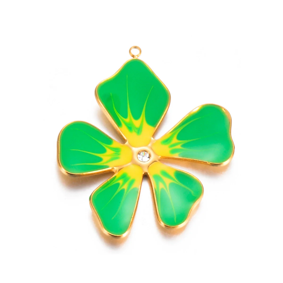 Stainless Steel Fivepetal Flower Drop Oil Jewelry Accessories Earrings Pendant Diy Handmade Material - Image 10