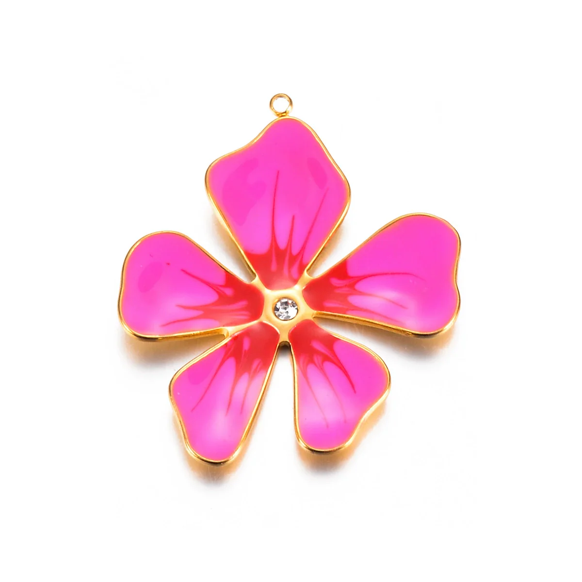 Stainless Steel Fivepetal Flower Drop Oil Jewelry Accessories Earrings Pendant Diy Handmade Material - Image 13
