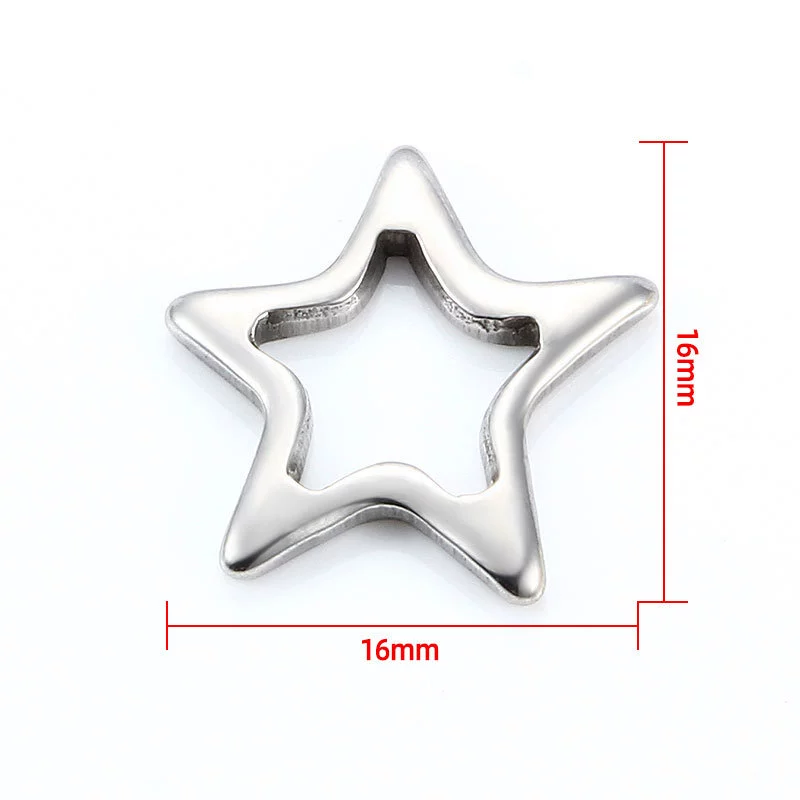 Stainless Steel Fivepointed Star Jewelry Accessories Pendant For Diy Necklace Bracelet Earrings Electroplated Simple Fashion - Image 5