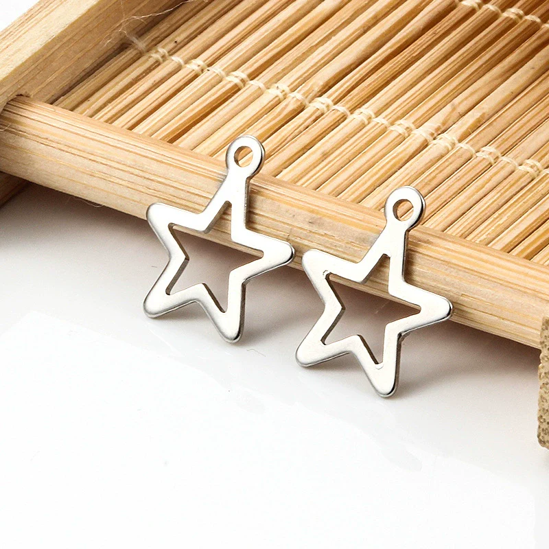Stainless Steel Fivepointed Star Pendant Jewelry Accessories Electrolysis - Image 4