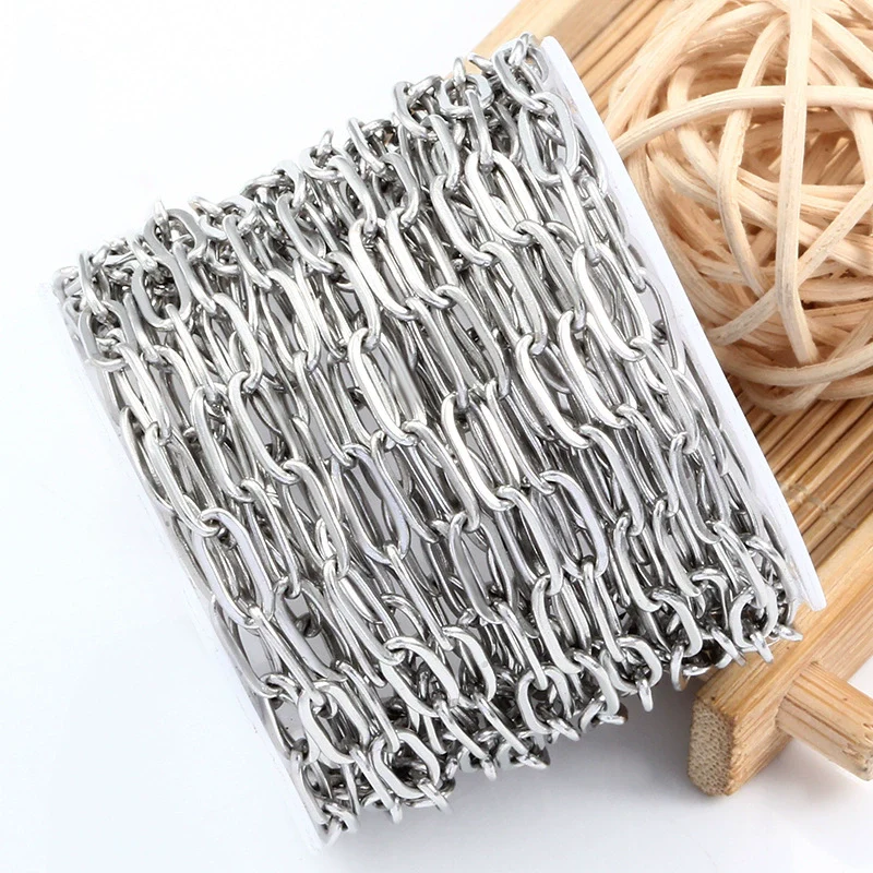 Stainless Steel Flat Cross Chain Vacuum Gold Plated Jewelry Chain For Diy - Image 2