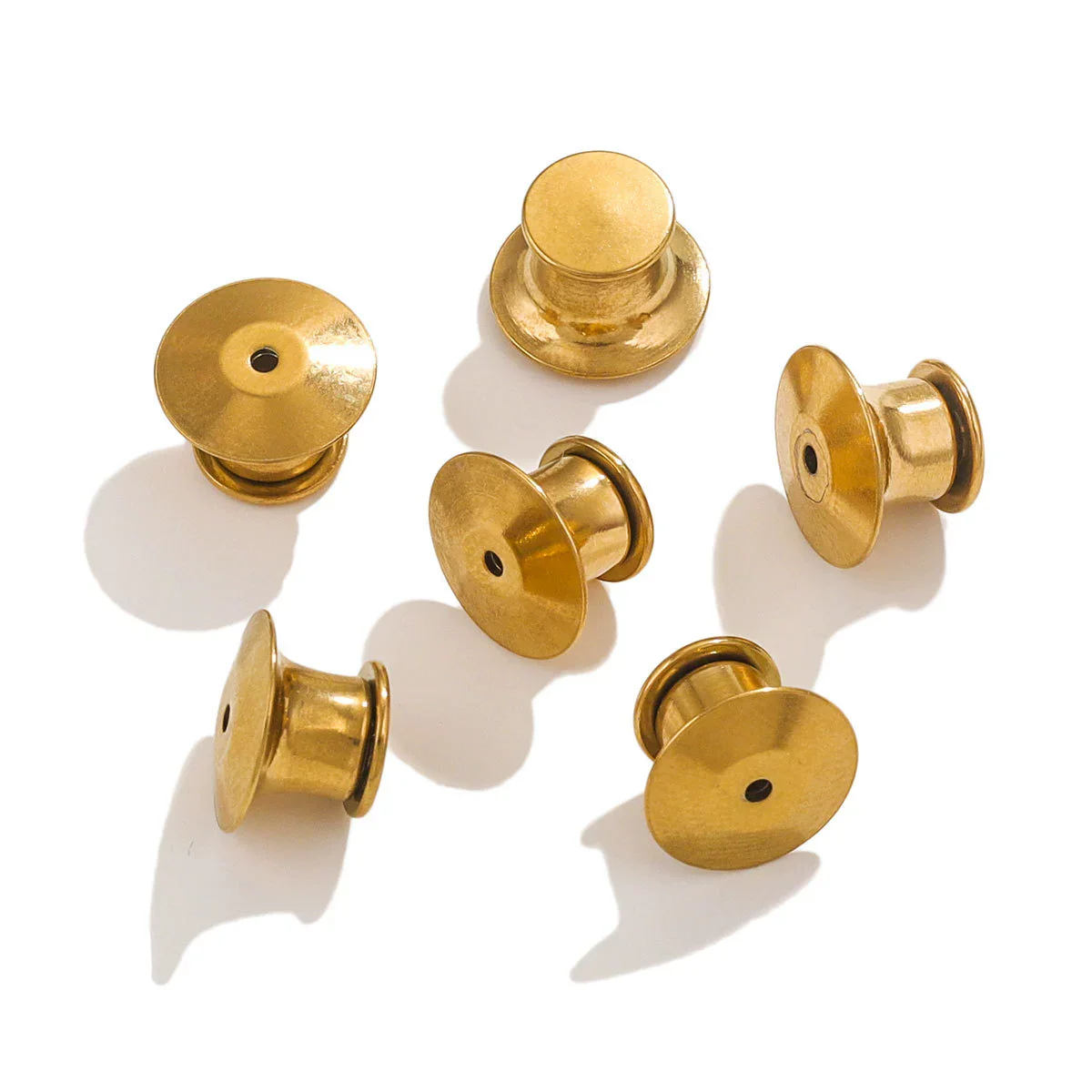 Stainless Steel Flat Head Cap High Card Cap With Golden Badge Vacuum Color Electroplated Accessories - Image 7