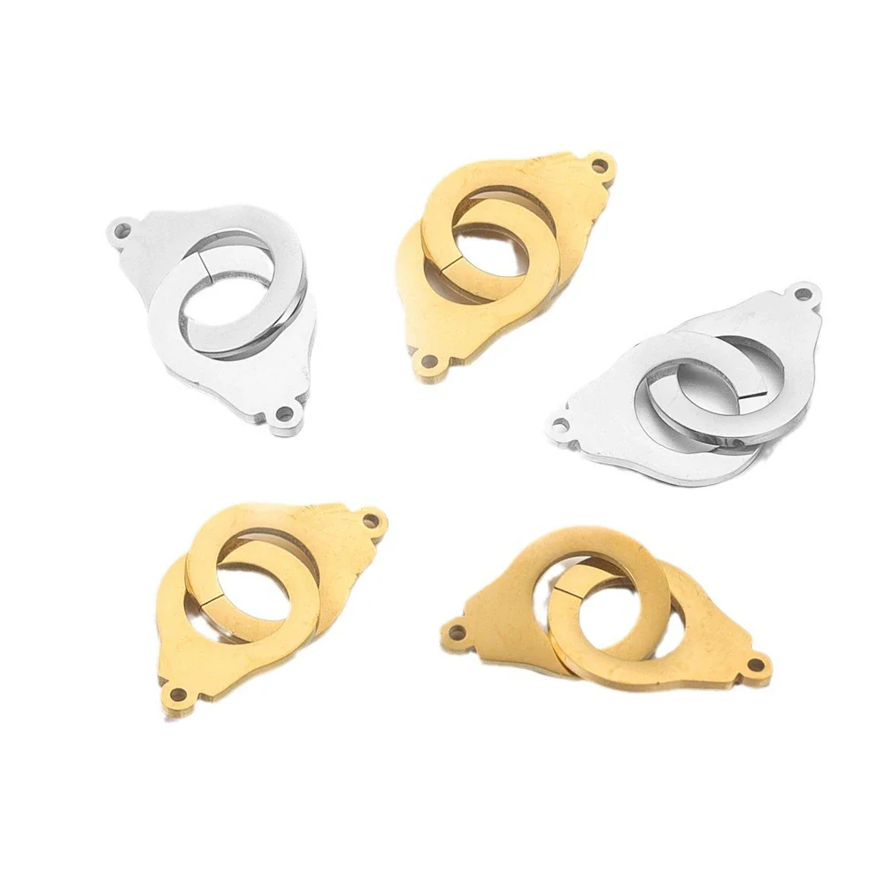 Stainless Steel Geometric Baking Paint Round Sliding Ring Buckle Diy Jewelry Accessories Pendant Bracelet Necklace - Image 5
