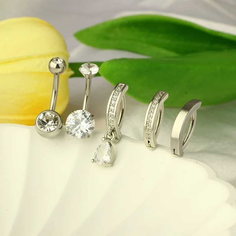 Stainless Steel Geometric Belly Button Ring For Unisex With Electroplating For Body Piercing - Image 3