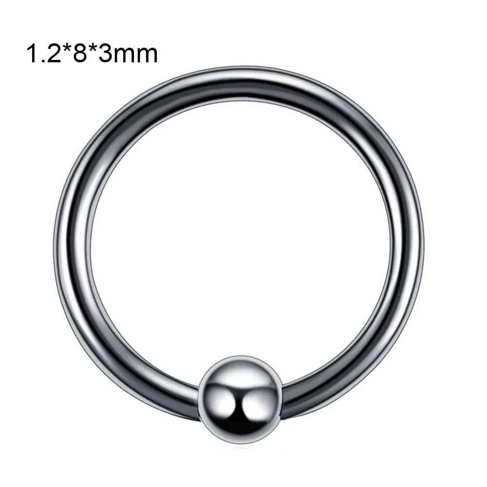 Stainless Steel Geometric Body Piercing Jewelry Electroplating Unisex Nose Ring Eyebrow Nail Lip Tongue Navel Ring - Image 11
