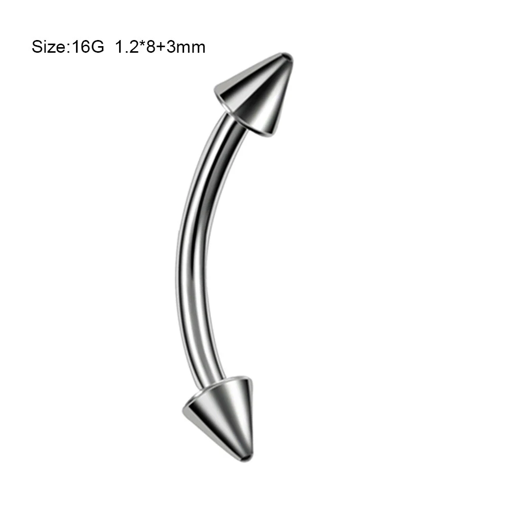 Stainless Steel Geometric Body Piercing Jewelry Electroplating Unisex Nose Ring Eyebrow Nail Lip Tongue Navel Ring - Image 13