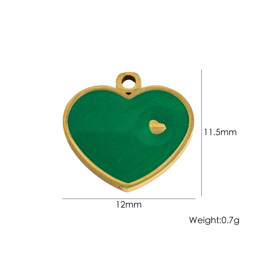 Stainless Steel Geometric Boots Tower Love Oil Drop Shell Pendant Jewelry Accessories With Vacuum In Furnace Electroplating - Image 15
