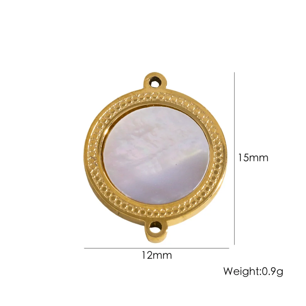 Stainless Steel Geometric Boots Tower Love Oil Drop Shell Pendant Jewelry Accessories With Vacuum In Furnace Electroplating - Image 20