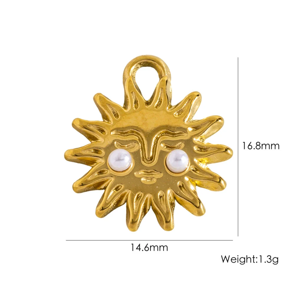 Stainless Steel Geometric Boots Tower Love Oil Drop Shell Pendant Jewelry Accessories With Vacuum In Furnace Electroplating - Image 23