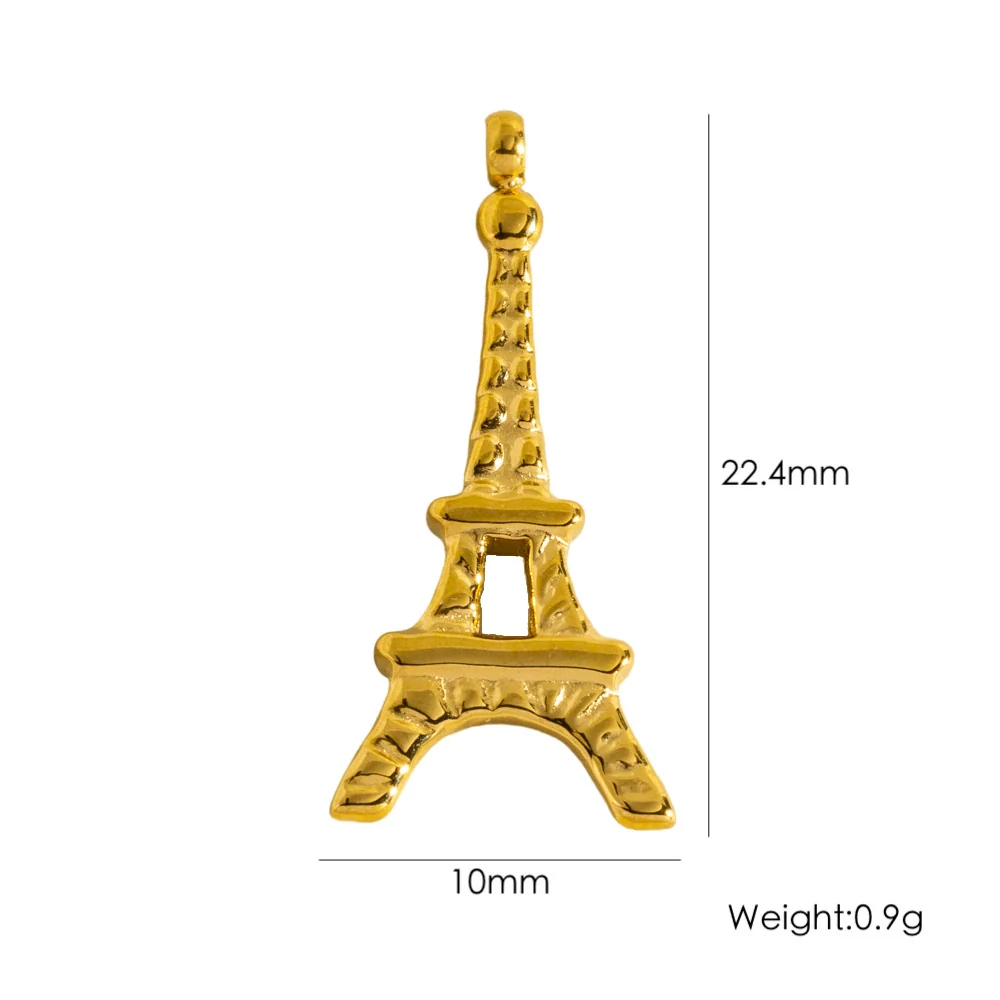 Stainless Steel Geometric Boots Tower Love Oil Drop Shell Pendant Jewelry Accessories With Vacuum In Furnace Electroplating - Image 24
