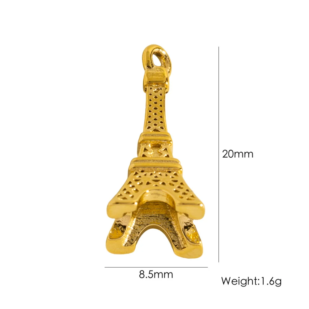Stainless Steel Geometric Boots Tower Love Oil Drop Shell Pendant Jewelry Accessories With Vacuum In Furnace Electroplating - Image 25