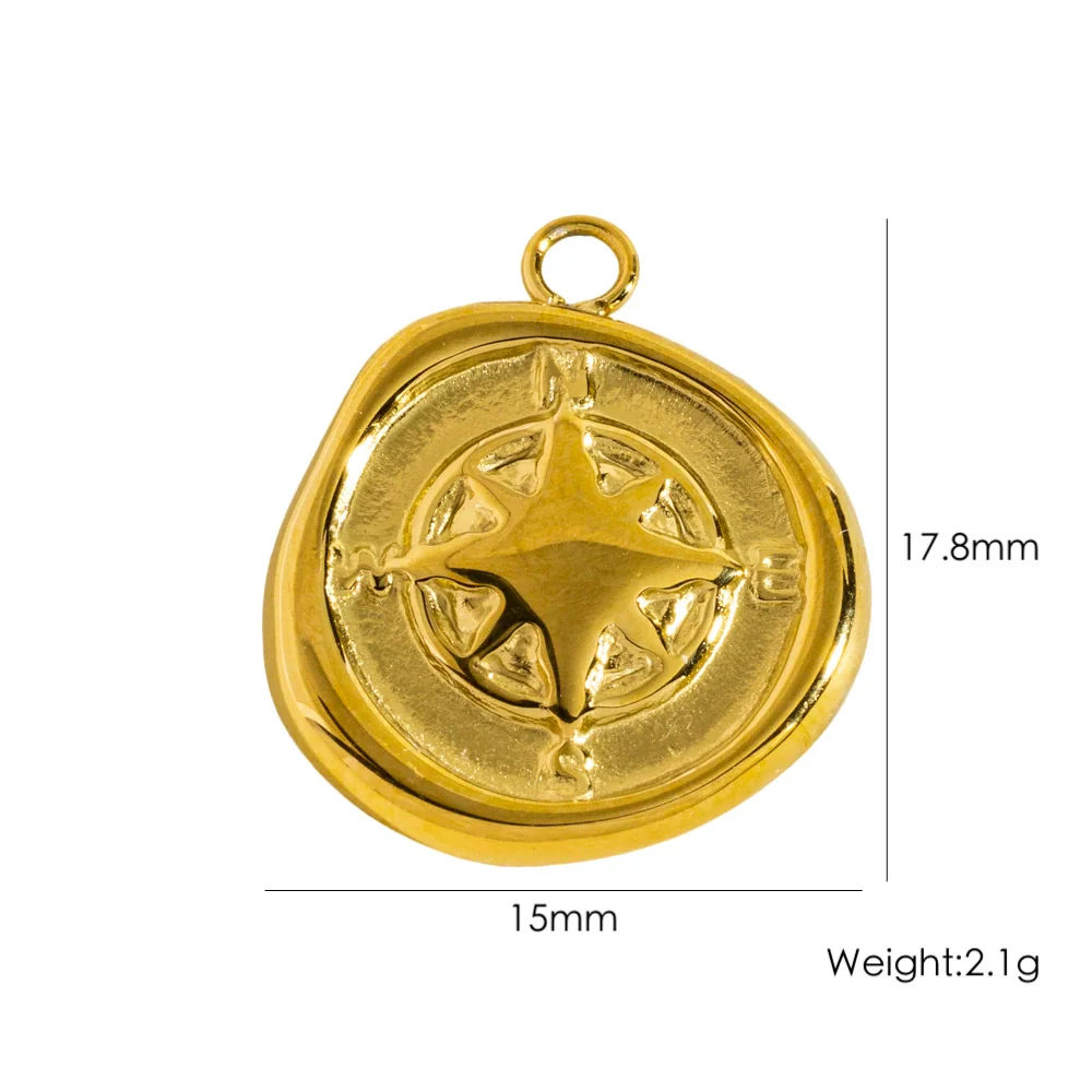 Stainless Steel Geometric Boots Tower Love Oil Drop Shell Pendant Jewelry Accessories With Vacuum In Furnace Electroplating - Image 28