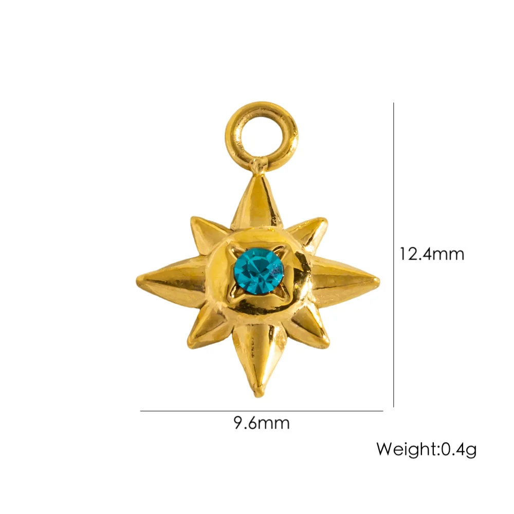 Stainless Steel Geometric Boots Tower Love Oil Drop Shell Pendant Jewelry Accessories With Vacuum In Furnace Electroplating - Image 7