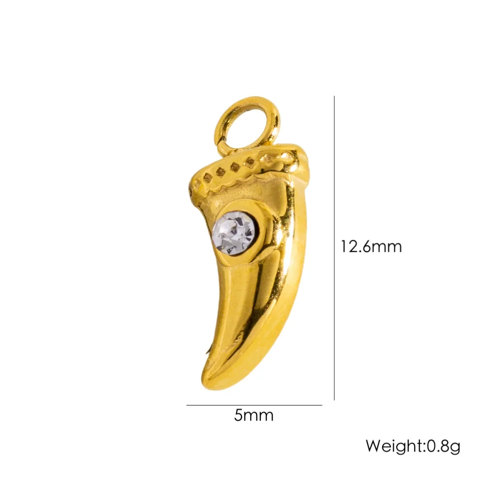 Stainless Steel Geometric Boots Tower Love Oil Drop Shell Pendant Jewelry Accessories With Vacuum In Furnace Electroplating - Image 8