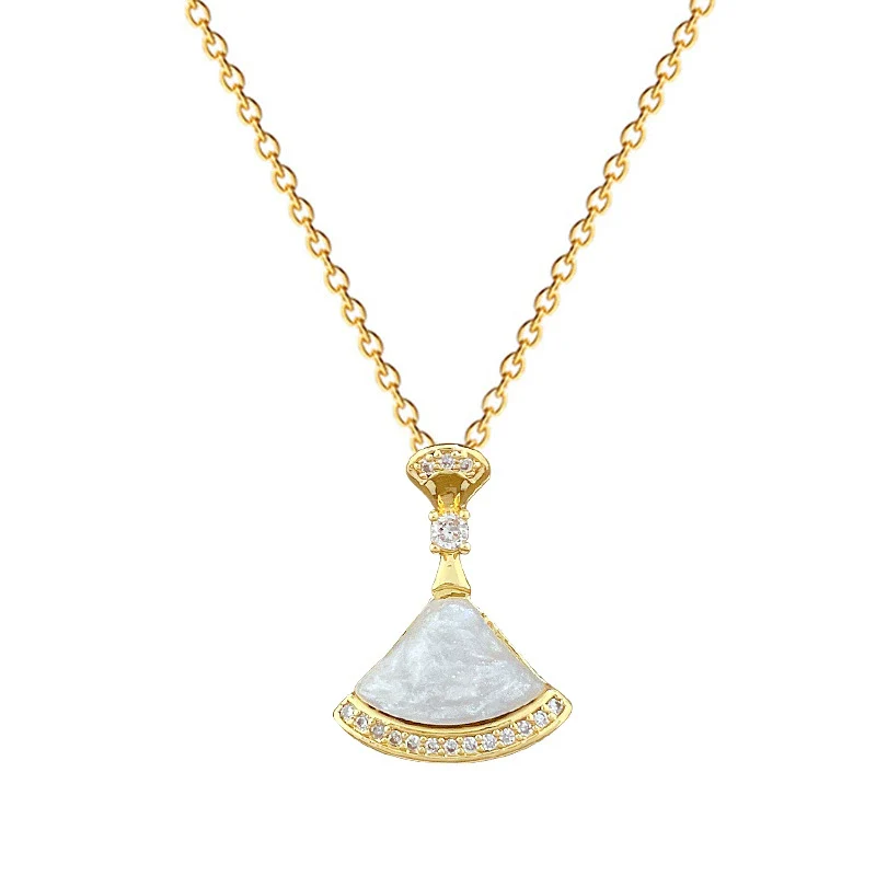 Stainless Steel Geometric Diamond Necklace For Women And Men Cartoon Minimalist Style - Image 5