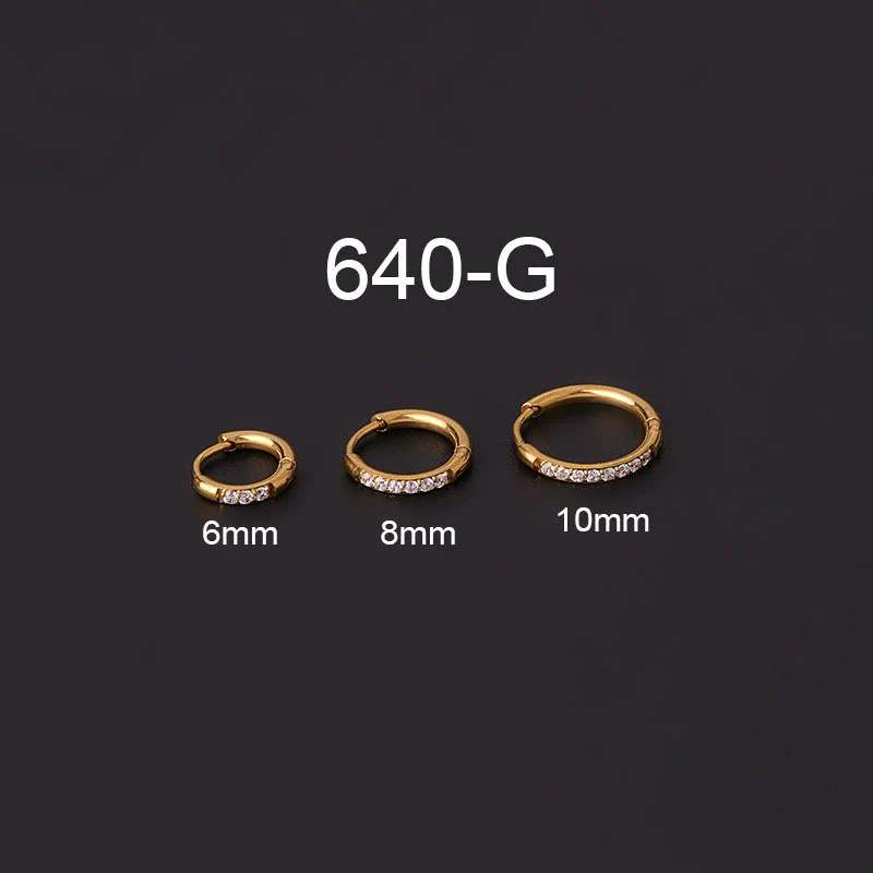 Stainless Steel Geometric Ear Buckle Cartilage Earrings Electroplated Unisex Fashion Jewelry Piercing Earrings - Image 7