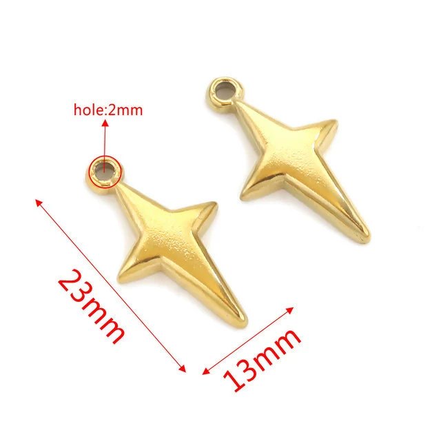 Stainless Steel Geometric Fish Pattern Jewelry Supplies For Diy Bracelet Necklace Pendant Earrings With Electroplating - Image 6