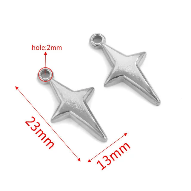 Stainless Steel Geometric Fish Pattern Jewelry Supplies For Diy Bracelet Necklace Pendant Earrings With Electroplating - Image 7
