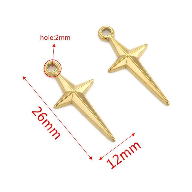Stainless Steel Geometric Fish Pattern Jewelry Supplies For Diy Bracelet Necklace Pendant Earrings With Electroplating - Image 8