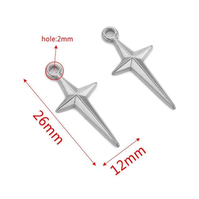 Stainless Steel Geometric Fish Pattern Jewelry Supplies For Diy Bracelet Necklace Pendant Earrings With Electroplating - Image 9
