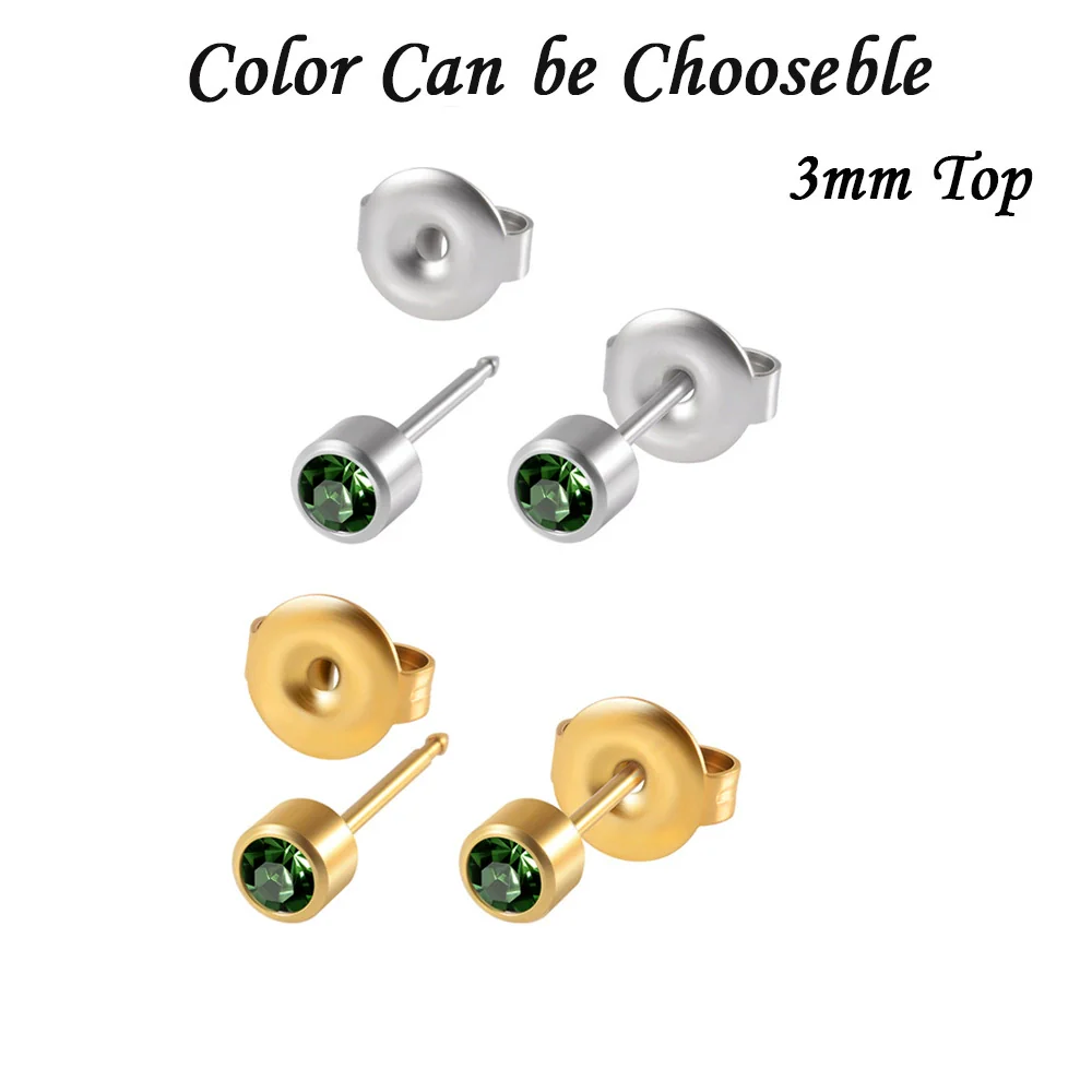 Stainless Steel Geometric Heartshaped Rhinestone Electroplated Ear Studs With Flower Design - Image 21