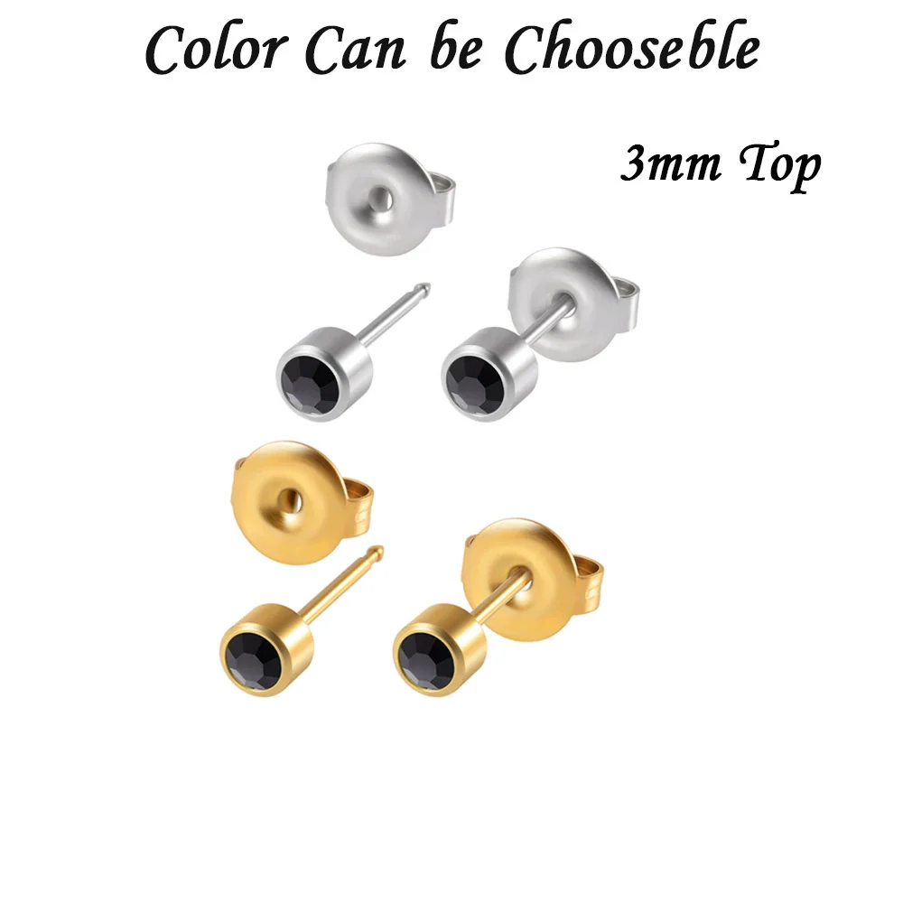 Stainless Steel Geometric Heartshaped Rhinestone Electroplated Ear Studs With Flower Design - Image 27