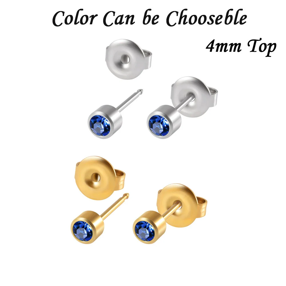 Stainless Steel Geometric Heartshaped Rhinestone Electroplated Ear Studs With Flower Design - Image 37