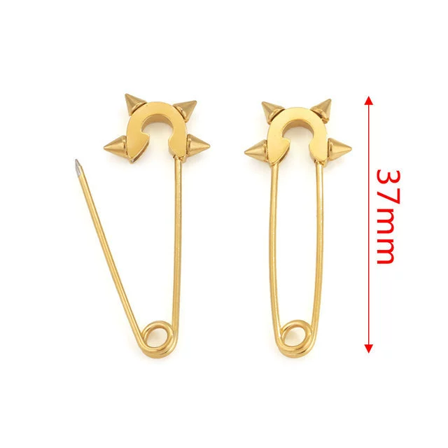 Stainless Steel Geometric Hirback Pattern Handmade Electroplated Brooch Accessories - Image 10