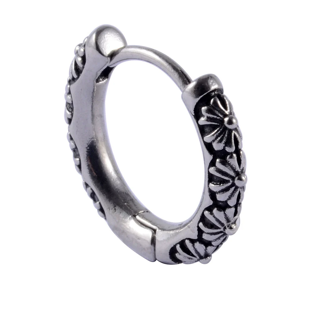 Stainless Steel Geometric Oiltreated Leaves Twist Wings Punk Retro Earring - Image 10