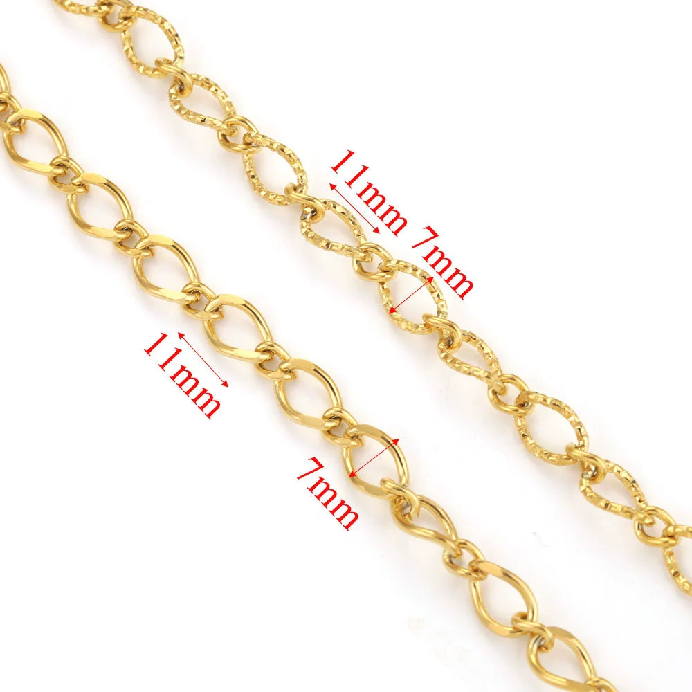 Stainless Steel Geometric Oval Knot Chain Jewelry Accessories With Totem Pattern And Electroplating For Diy Necklace Bracelet Hiphop Style - Image 3