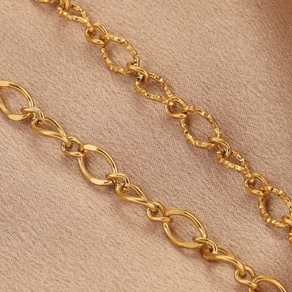 Stainless Steel Geometric Oval Knot Chain Jewelry Accessories With Totem Pattern And Electroplating For Diy Necklace Bracelet Hiphop Style - Image 4