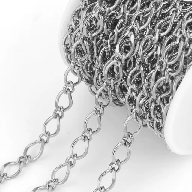 Stainless Steel Geometric Oval Knot Chain Jewelry Accessories With Totem Pattern And Electroplating For Diy Necklace Bracelet Hiphop Style - Image 7