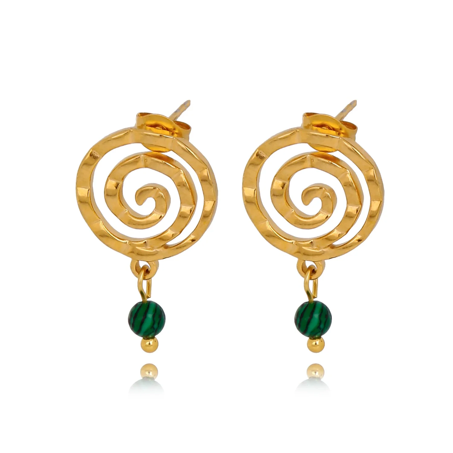 Stainless Steel Geometric Pendant Earrings With Electroplating - Image 5