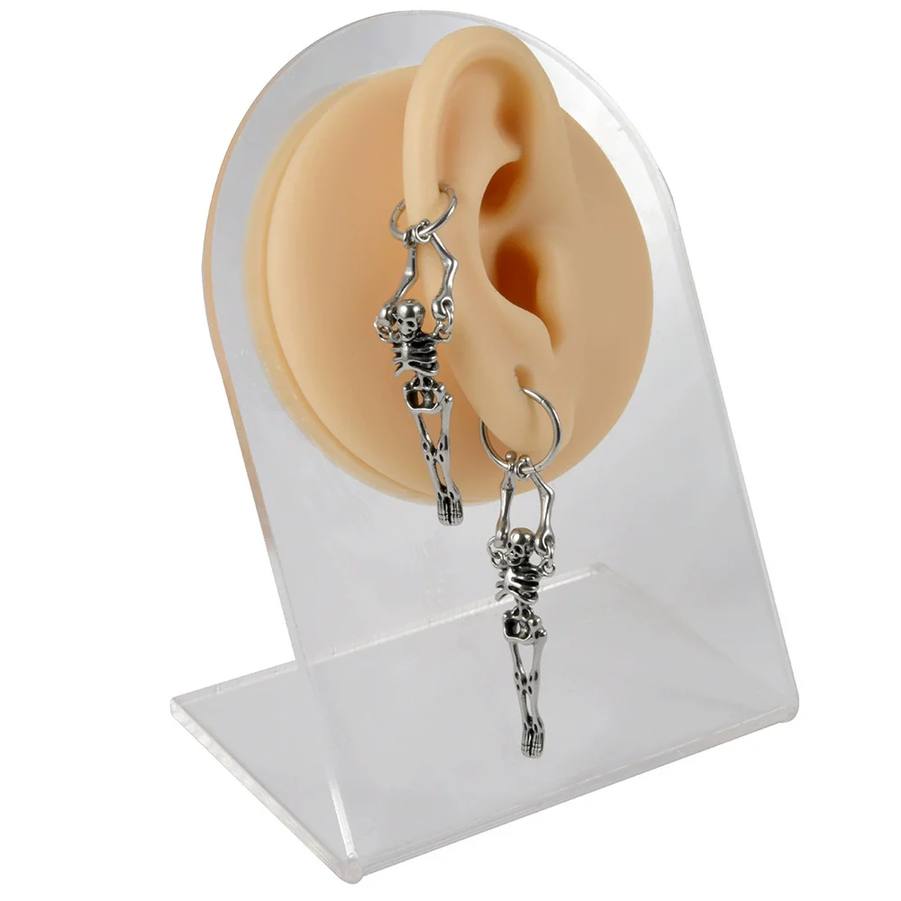 Stainless Steel Geometric Skull Round Closed Septum Lip Ring Puncture Accessories Electroplated - Image 5