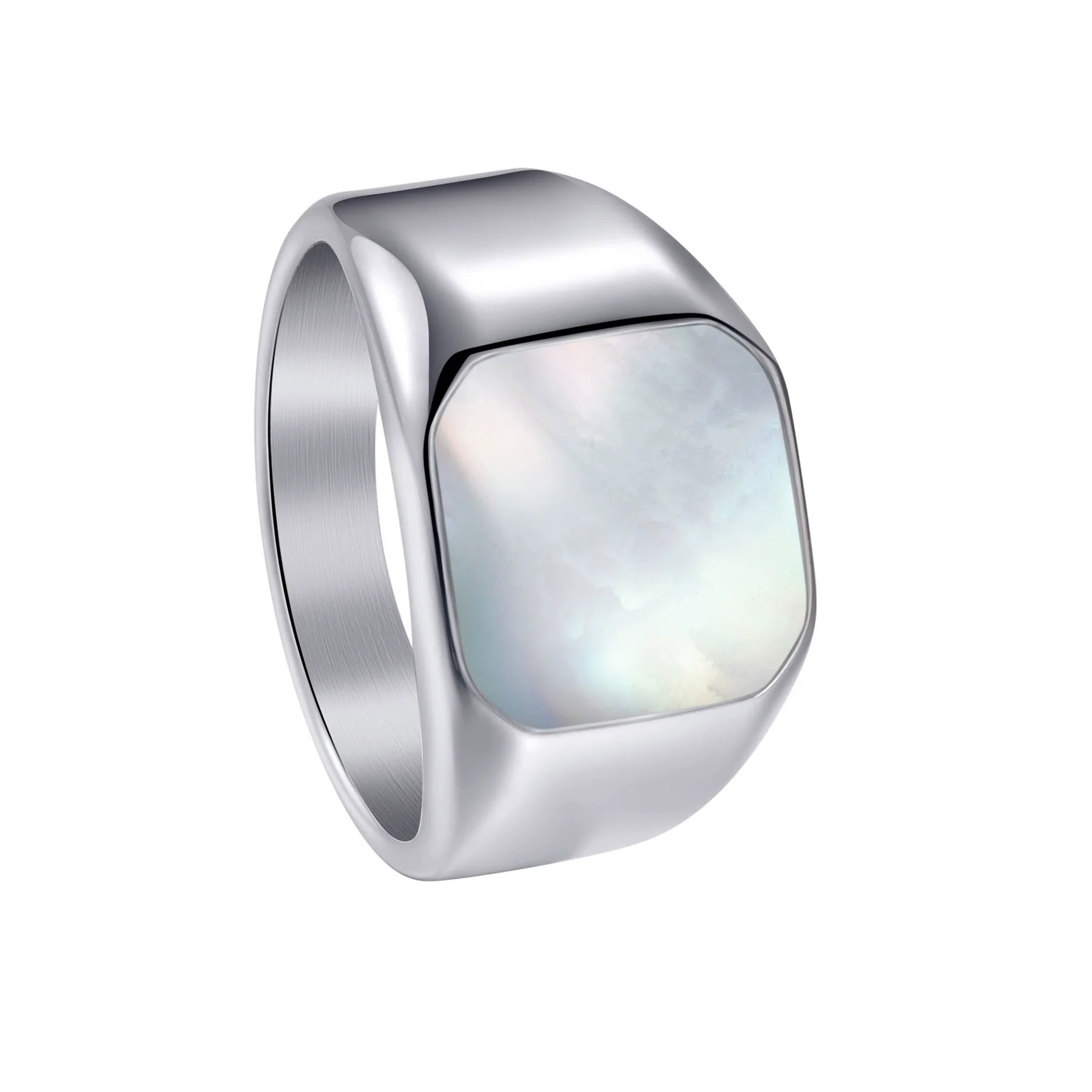 Stainless Steel Geometric Square Ring Electroplating Men's Jewelry - Image 6