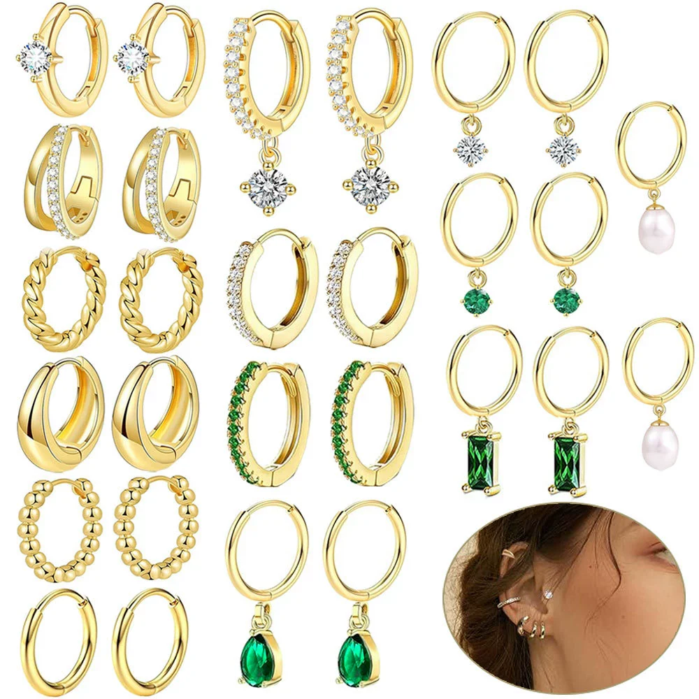 Stainless Steel Geometric Star And Moon Ear Cuffs Electroplated Light Luxury Women's Earrings - Image 5