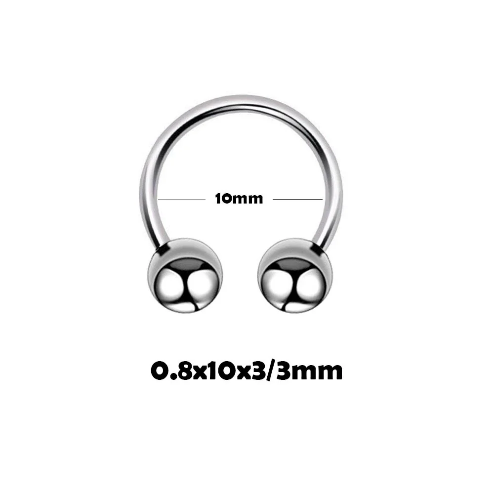 Stainless Steel Geometric Thin Rod Earrings And Horseshoe Lip Ring And Tshaped Lip Nail With Electroplating Treatment - Image 12