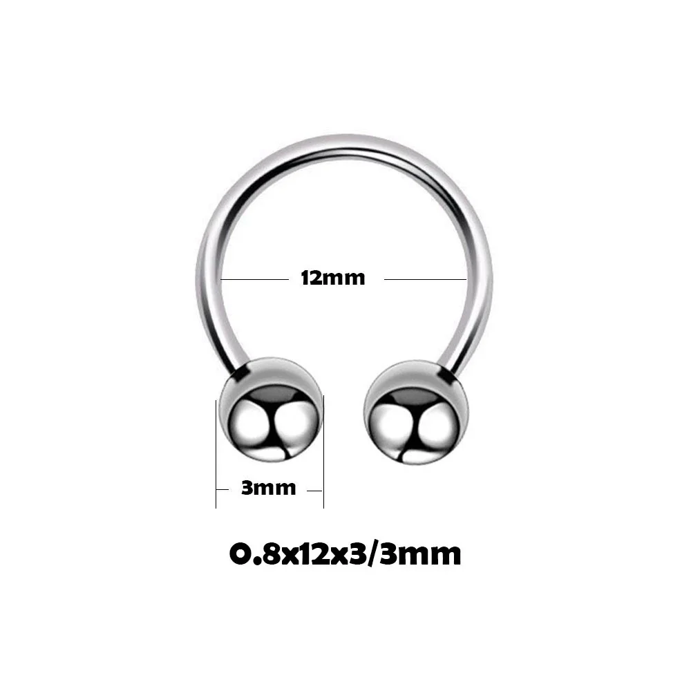 Stainless Steel Geometric Thin Rod Earrings And Horseshoe Lip Ring And Tshaped Lip Nail With Electroplating Treatment - Image 13