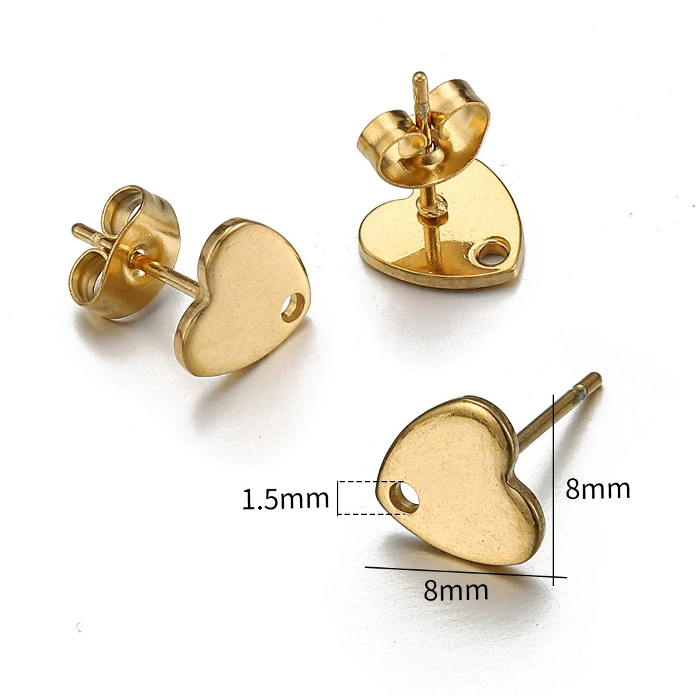 Stainless Steel Geometric Water Drop And Round Earrings Handmade With Electroplating - Image 9