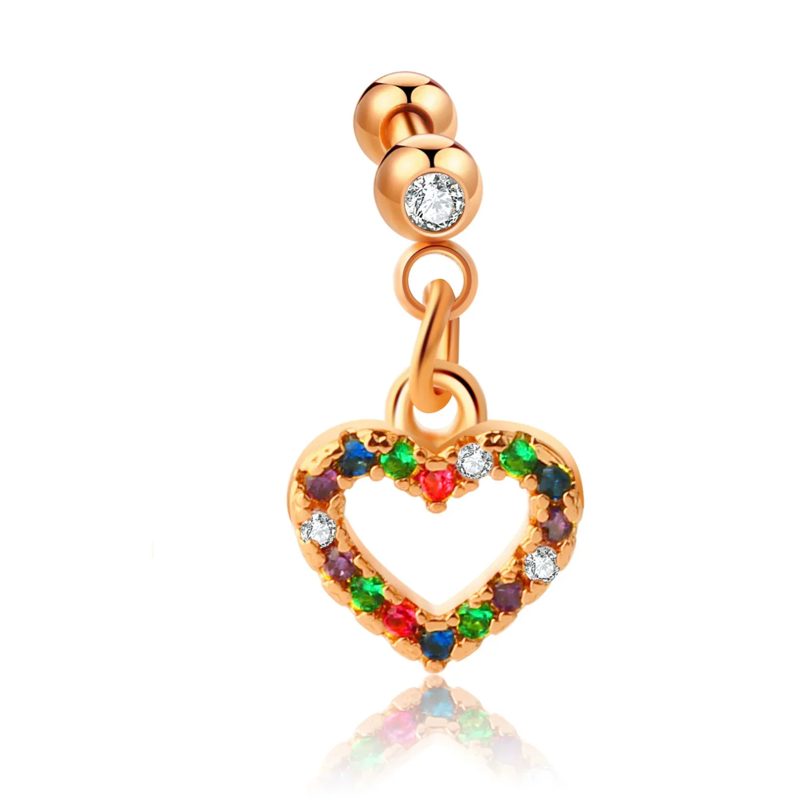 Stainless Steel Geometric Zircon Pendant Electroplating Fashion Earrings - Image 24