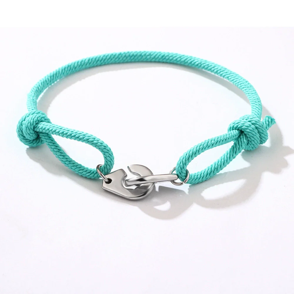 Stainless Steel Geometry Style Electroplated Ship Anchor And Rudder Adjustable Bracelet For Unisex - Image 9
